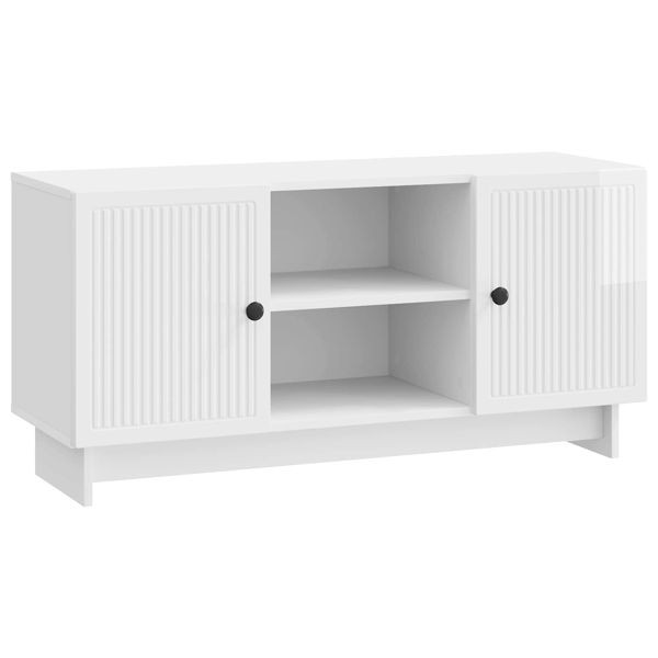 vidaXL TV-Schrank Hochglanz Weiß 102 x 34,5 x 50 cm Holzwerkstoff, 894009