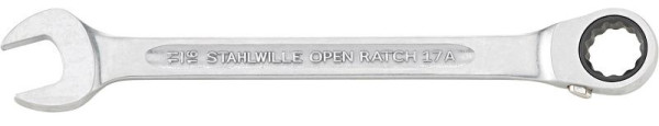STAHLWILLE Ratschenringmaulschlüssel OPEN RATCH SW 11/16", Länge 226mm, 41473838