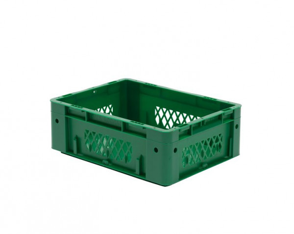LA-KA-PE VTK 400/145-1, Euro-Schwerlast-Behälter, grün, Wände durchbrochen, Boden geschlossen, 37514 02 13
