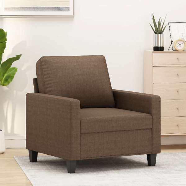 vidaXL Sessel Braun 60 cm Stoff, Füllung: Schaumstoff, 359150