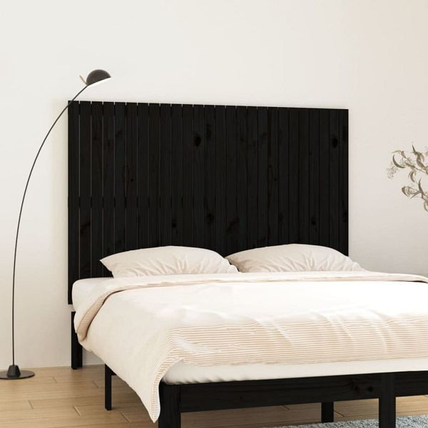 vidaXL Wand-Kopfteil Schwarz 166x3x110 cm Massivholz Kiefer, 824962
