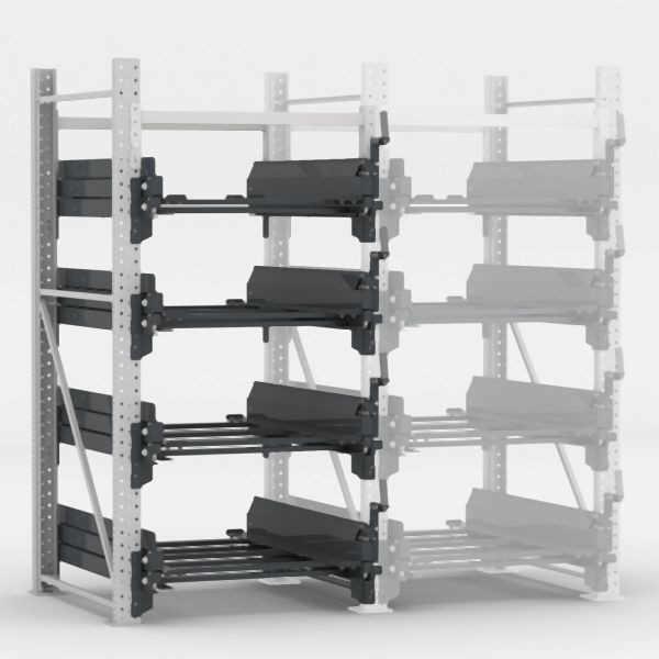 Bartels Etagen-Schubfachregalanlage, Anbauregal, 4 Schubfächer, 126.611