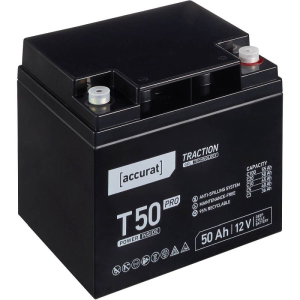 Accurat Traction T50 Pro Gel Antriebsbatterie 12V 50Ah, VBB-GEL-P-T50