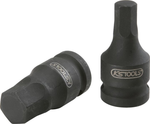 KS Tools 3/8" Kraft-Bit-Stecknuss für Innensechskant-Schrauben, kurz, 4 mm, 515.1587