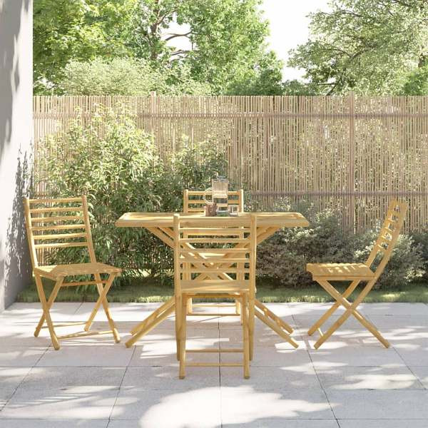 vidaXL 5-tlg. Garten-Essgruppe Bambus, 3278530, 8721102608513