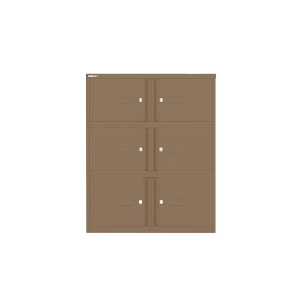 Bisley Essentials Office Locker, Höhe 1000-1024 x Breite 800 x Tiefe 470 mm, 668 coffee, YELD0810668