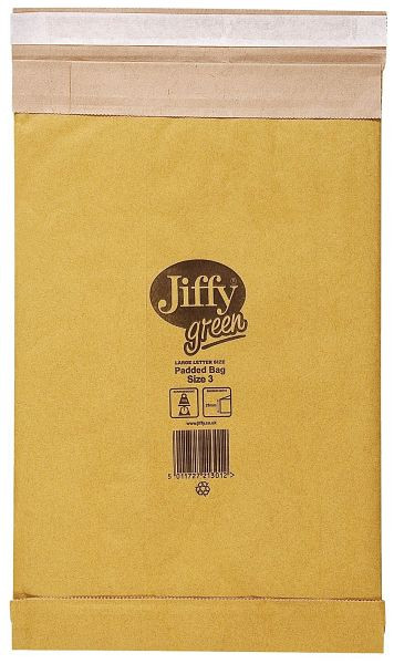 Jiffy Papierpolstertasche Größe 3, 210 x 343mm, braun, 30001313