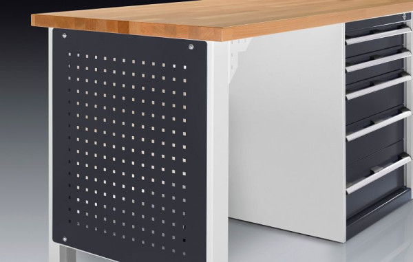 bott cubio Lochplatte für Werkbankfuß mobil BxTxH: 1 x 610 x 642 mm, RAL 7016, 41010094.19V