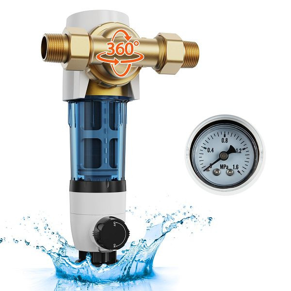 VEVOR Spin-Down-Filter, 40 Mikron-Sedimentfilter, 3/4 Zoll GM + 1 Zoll GM, 4 t/h Durchflussrate, SDCXQZSGLQFCTOJRXV0