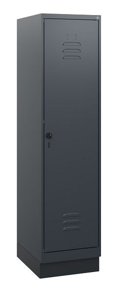C+P Umkleidespind Classic PLUS, Sockel, 1630x400x500mm, 7016/7016, Drehriegel, 0800205-12 S10012