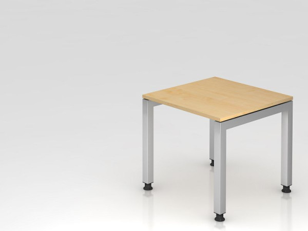 Hammerbacher Schreibtisch U-Fuß eckig 80x80cm Ahorn, Rechteckform, schwebende Platte, VJS08/3/S