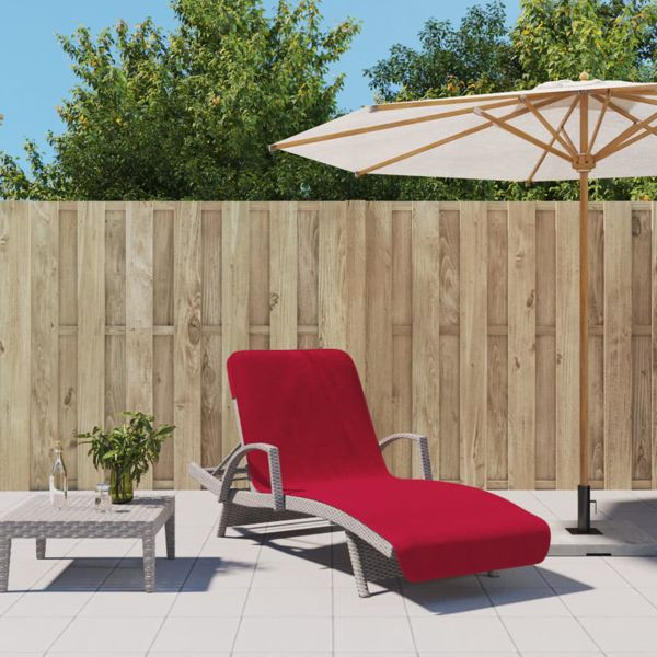 vidaXL Strandtücher 2 Stk. Burgunder 75x200 cm Stoff 400 GSM, 362676
