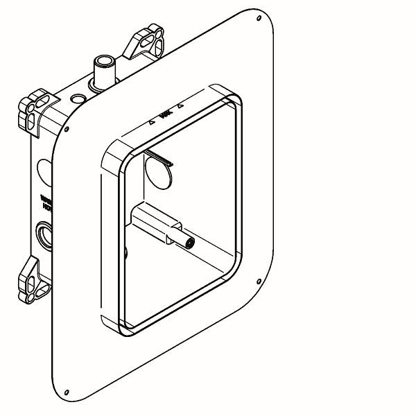 KWC Rohbauset, F5, Systembox R5, duschen, ohne Mischung, für F-Set DN20, Klebeflansch, 2030072785