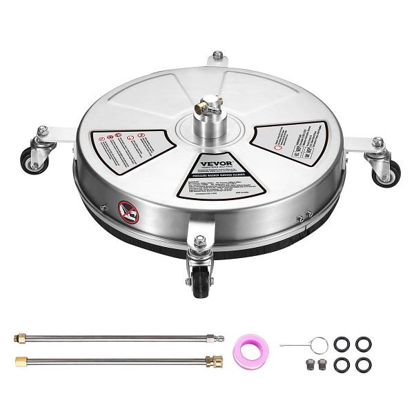 VEVOR Hochdruckreiniger Edelstahl Oberflächenreiniger 3,7L/min Hochdruck φ457,2mm Max.4000 PSI Doppeldüsensystem 25°-Sprühwinkel, GYQXJBMQJQBXWXXFTV0