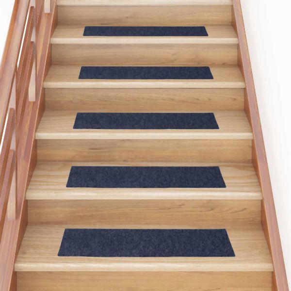 vidaXL Stufenmatten Selbstklebend 30 Stück Grau Blau 76x20cm Rechteckig, 3365726