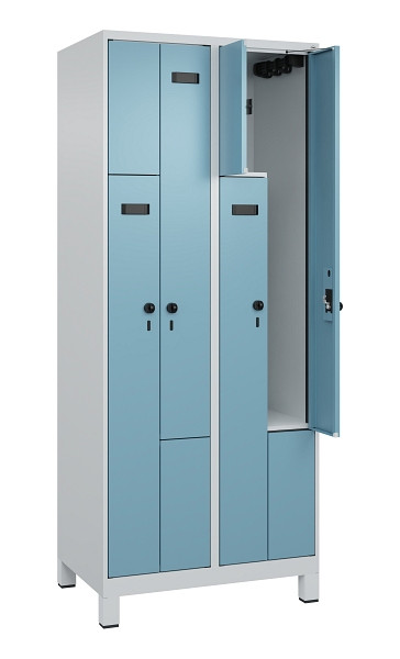 C+P Z-Spind Evolo PLUS, Füße, 4 Fächer, 1950x800x500mm, 7035/0010, Drehriegel, 049013-224 S10004