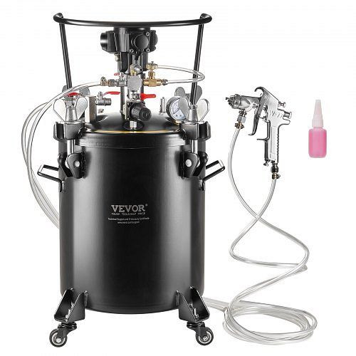 VEVOR Druckbehälter Sprühfarbe 30L Vollautomatisches Rühren 70psi Schwarz, PQYLGZDXOX30CRY2SV0