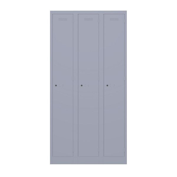 Bisley Garderobenschrank Primary Locker, 3 Abteile, 656 lilac, PL3050T1656