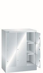 LISTA Fächerschrank (BxTxH) 905x500x1095mm 3x3 Fächer Farbe: Lichtgrau, Zylinderschloss, 11.513.020