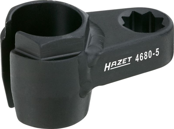 Hazet Lambda-Sonden Einsatz, Doppel-Vierkant hohl 12,5 mm (1/2 Zoll), Außen-Sechskant Profil, 22 mm, 4680-5