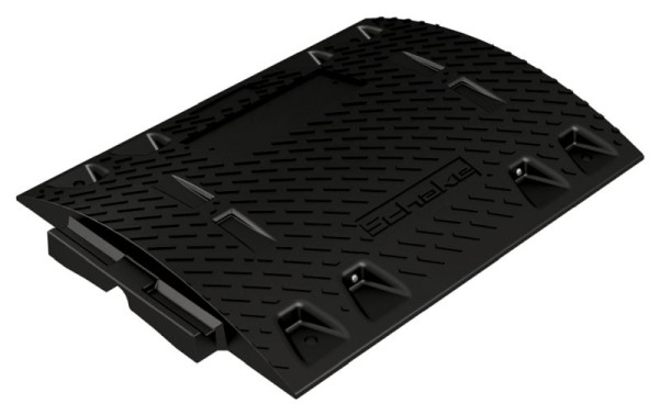 Schake Bodenschwelle aus Recycling, Mittelstück, schwarz, Höhe: 50 mm, 3392-50