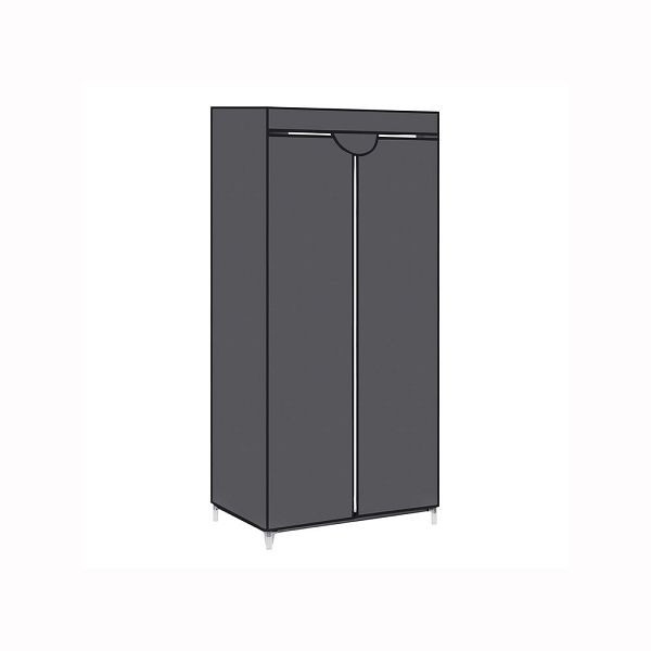 SONGMICS Stoffschrank 160 x 75 cm Grau, RYG83GY