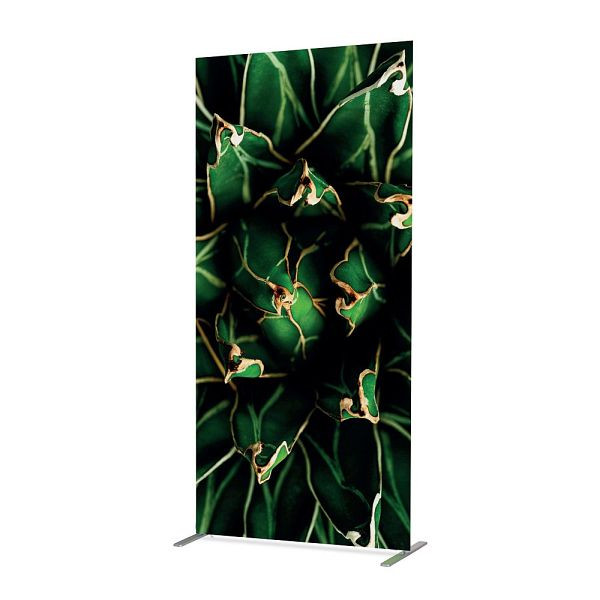Showdown Displays Textil Raumteiler Deko 100-200 Doppel Kaktus Grün ECO, ZBSLIM100-200-DI820ECO
