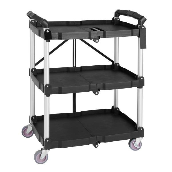 Vogue 3-stöckiger PP-Klappwagen Schwarz Klein, langlebig, CK113