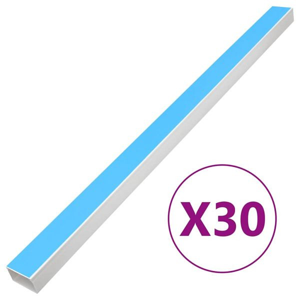 vidaXL Kabelkanäle Selbstklebend 50x25 mm 30 m PVC, 155967