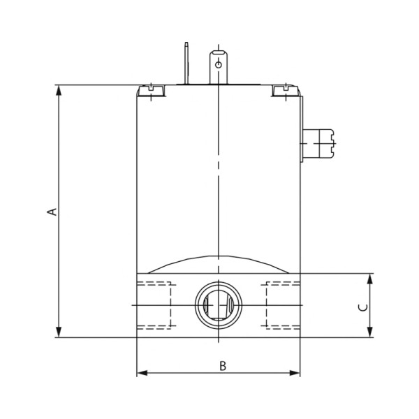 Riegler 2/2-Wege-Magnetventil, stromlos geschlossen, Messing, G 1/4, DN 4,0, PN 0-5, FPM, direktgesteuert 12V DC, 124902