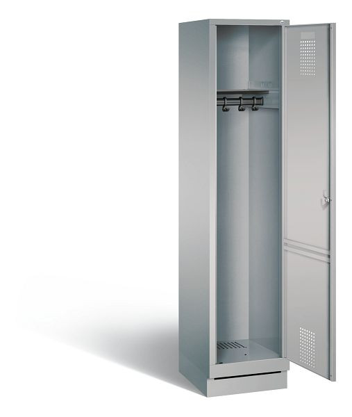 C+P Garderobenschrank Evolo, H1800xB420xT500mm, Farbe: Weißaluminium, 48020-12 S10421