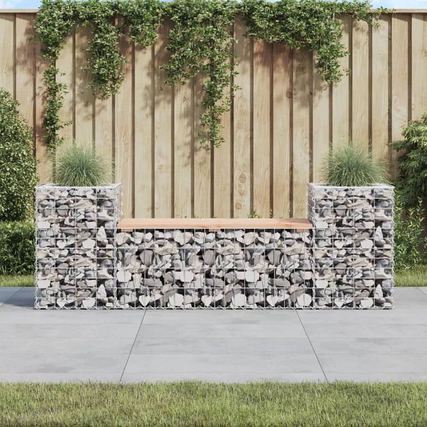 vidaXL Gartenbank aus Gabionen 183x41x60,5 cm Massivholz Douglasie, 834388
