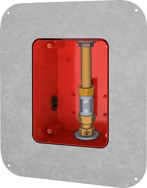 KWC Rohbauset, F5, Systembox R5, duschen, Kalt- oder vorgemischt mit Warmwasser, Klebeflansch, 2030055925