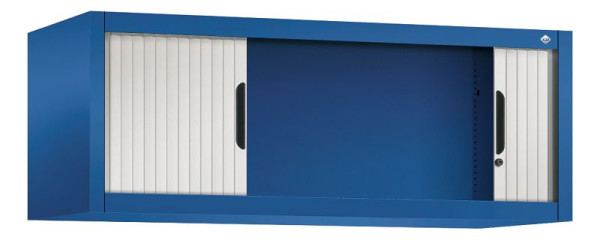 C+P Rollladenschrank Omnispace, H450xB1200xT420mm, Farbe: Enzianblau / Lichtgrau, Griffmulde, 3263-00 S10070