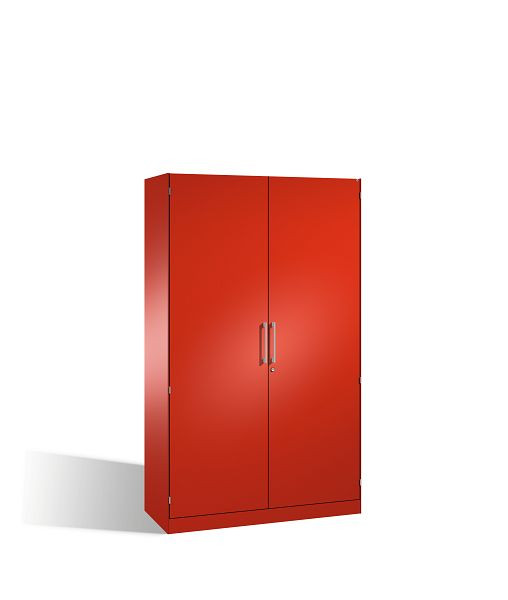C+P Flügeltürenschrank Asisto, H1980xB1200xT435mm, Farbe: feuerrot, Bügelgriff, 5 OH, 141001-000 S10198