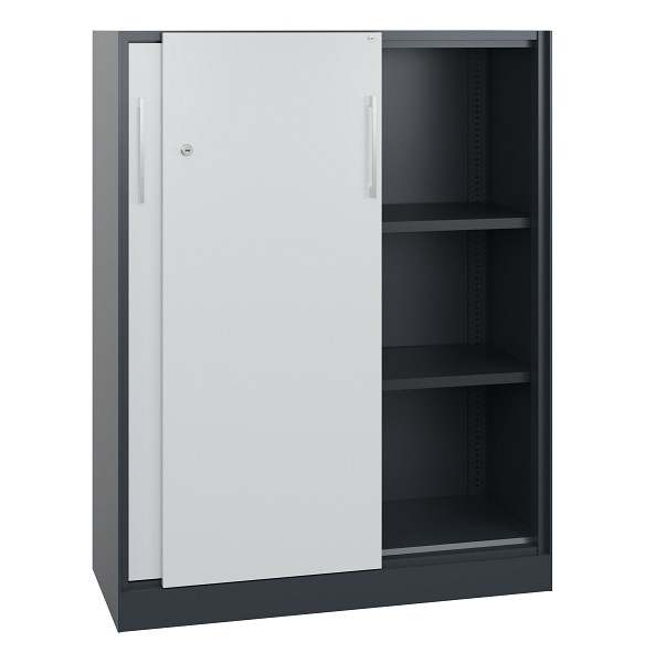 C+P Schiebetürenschrank Asisto, H1310xB1000xT435mm, 7016/7035, 142032-000 S10172