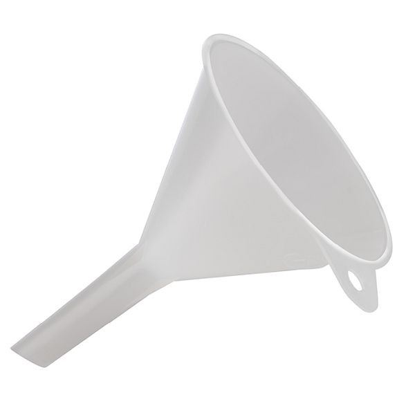 APS Trichter, Ø 8 cm, Höhe: 10,5 cm, Polyethylen, weiß, Durchlass: Ø 11 mm, mit Aufhängeöse, 30066