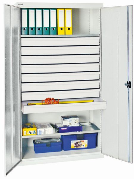 stumpf Werkzeug- und Materialschrank Serie 2000, 7035/7035, 8 Großraumschubladen, 2008107