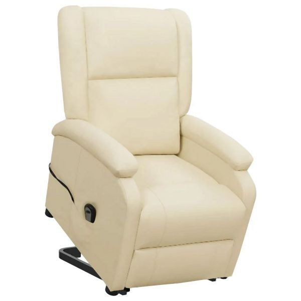 vidaXL Aufstehsessel Creme Kunstleder, Entspannung, 329686