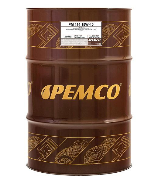 PEMCO Mehrbereichsmotorenöl 114 15W-40, VE: 208 l, PM0114-DR