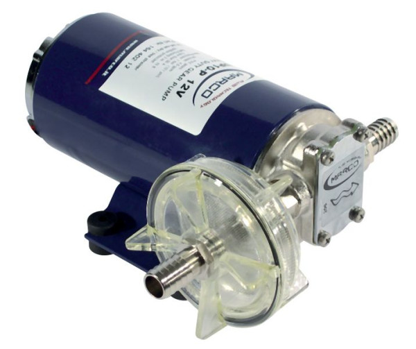 Ebinger Getriebepumpe für Wasser, Herbizide UP10-P, (Edelstahl/ PTFE) mit Motor 24V DC, max. 18ltr./min - 7bar, Selbstansaugend bis 3m, 130.319
