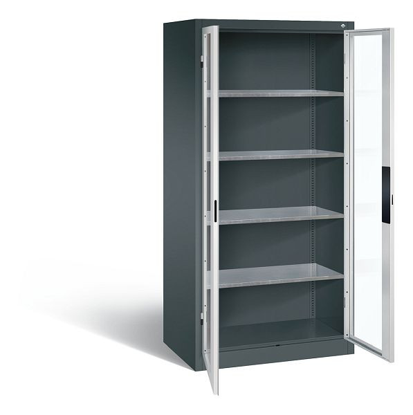C+P Werkzeugschrank Acurado, H1950xB930xT600mm, Farbe: Anthrazitgrau / Lichtgrau, Muldengriff, 8922-055 S10161