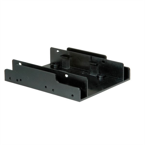 ROLINE Montageadapter, 3,5 Zoll Rahmen für 2x 2.5 HDD, schwarz, 16.01.3007