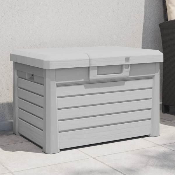 vidaXL Outdoor-Kissenbox Grau 73x50,5x46,5 cm Polypropylen, 366601