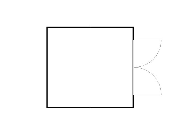 FLADAFI Materialcontainer-Kombination MC 1440, verzinkt, vormontiert, ohne Boden, Doppelflügeltür (symmetrisch) auf der 4 m Seite, F14430301-F911-F1441