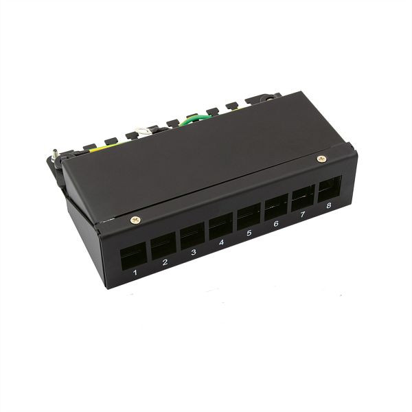 VALUE Keystone-Modulträger, 8-Port, schwarz, 26.99.0331