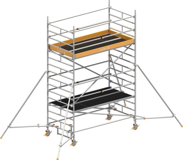 Layher Gerüst Uni Breit P2 mit Uni Telegeländer und Gerüststützen, Max. Plattformhöhe: 3,20 m, 1412123