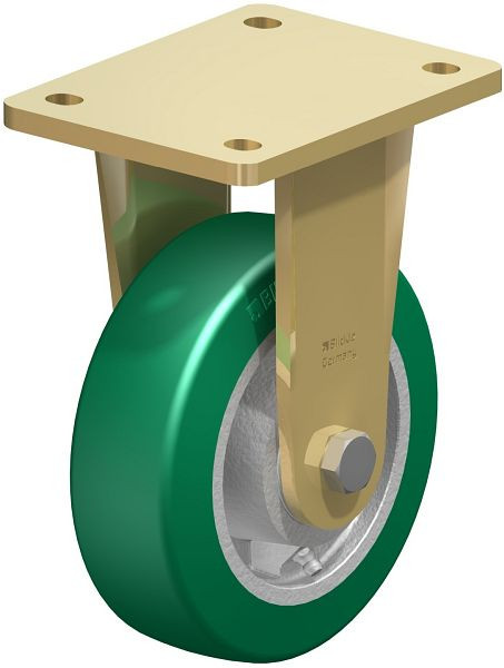 Blickle BS-GST 150K Stahlgeschweißte Schwerlast-Bockrolle, Blickle Softhane®, Grün, 754232