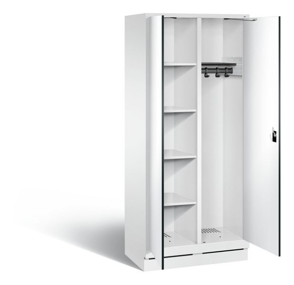 C+P Putzmittel-Spind Evolo, H1800xB810xT500mm, Farbe: Verkehrsweiß / Dekor Weiß, 48160-22 S10138