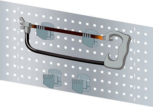 DENIOS Sägenhalter für 4 Sägen, 2 Stück, 286505, 7612269048117